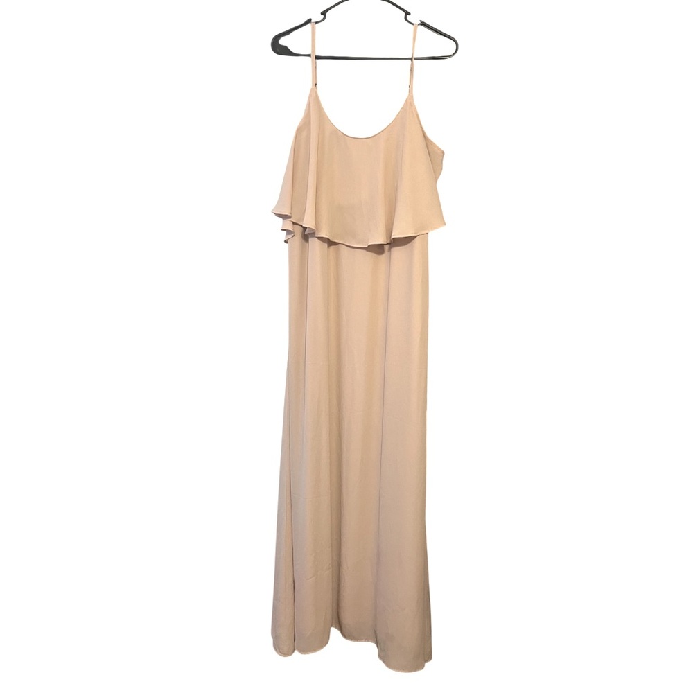 Show me your mumu Caitlin Ruffle Maxi Dress in pale pink - Picture 2 of 4